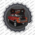 Lifted Orange Hotrod Novelty Bottle Cap Sticker Decal