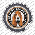 I Love My Bloodhound Color Novelty Bottle Cap Sticker Decal