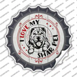I Love My Shar Pei Novelty Bottle Cap Sticker Decal