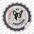 I Love My Frenchie Novelty Bottle Cap Sticker Decal