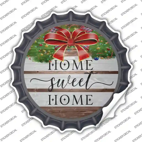Home Sweet Home Ribbon Novelty Bottle Cap Sticker Decal