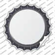 White Novelty Bottle Cap Sticker Decal