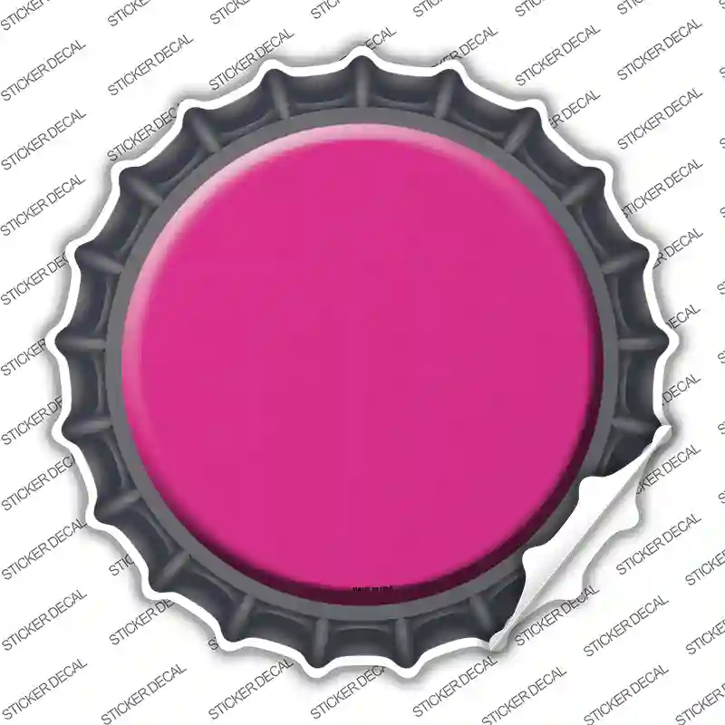 Pink Novelty Bottle Cap Sticker Decal