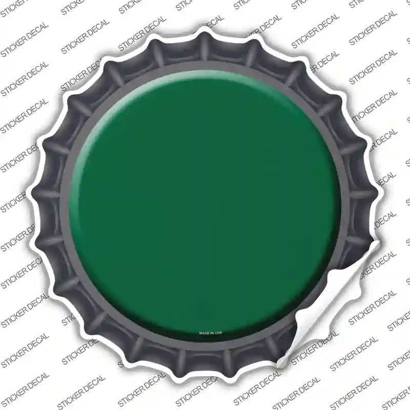 Green Novelty Bottle Cap Sticker Decal