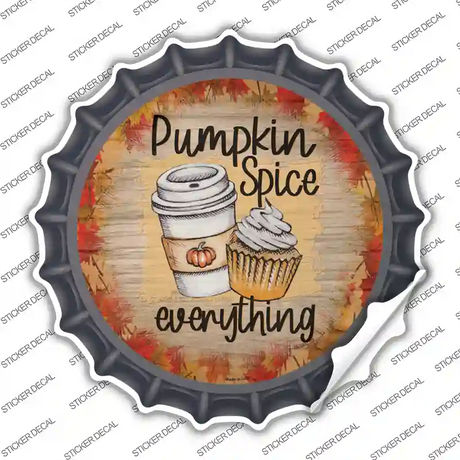 Pumpkin Spice Nice Novelty Bottle Cap Sticker Decal