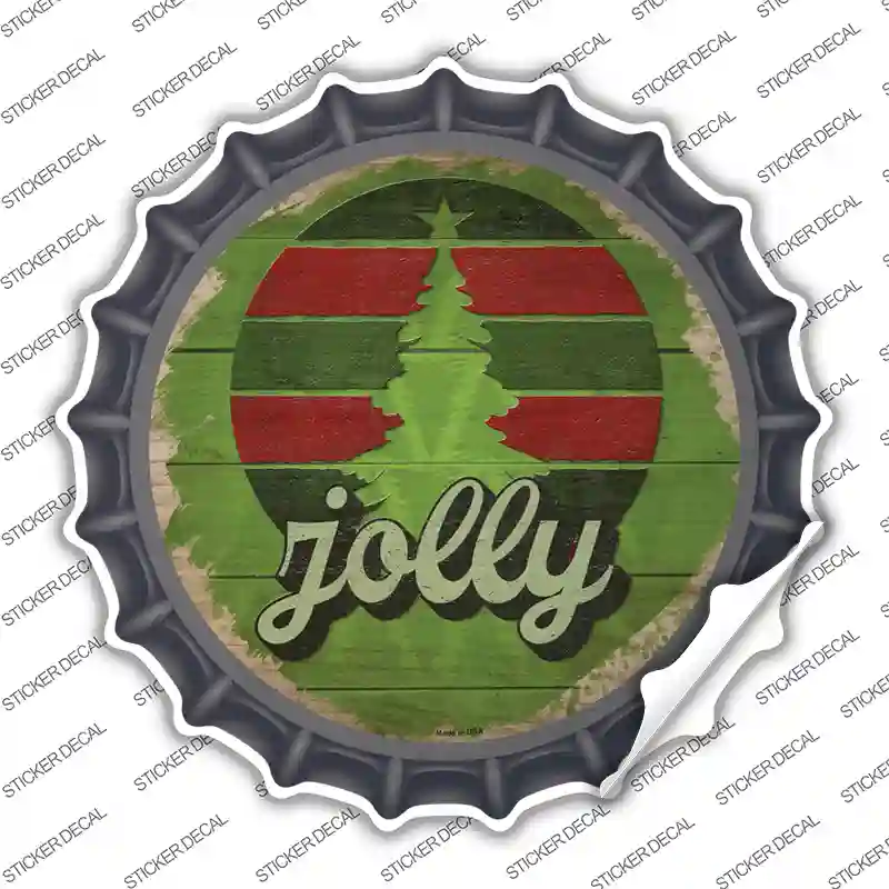 Jolly Green Novelty Bottle Cap Sticker Decal