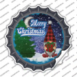 Merry Christmas Gnome Novelty Bottle Cap Sticker Decal