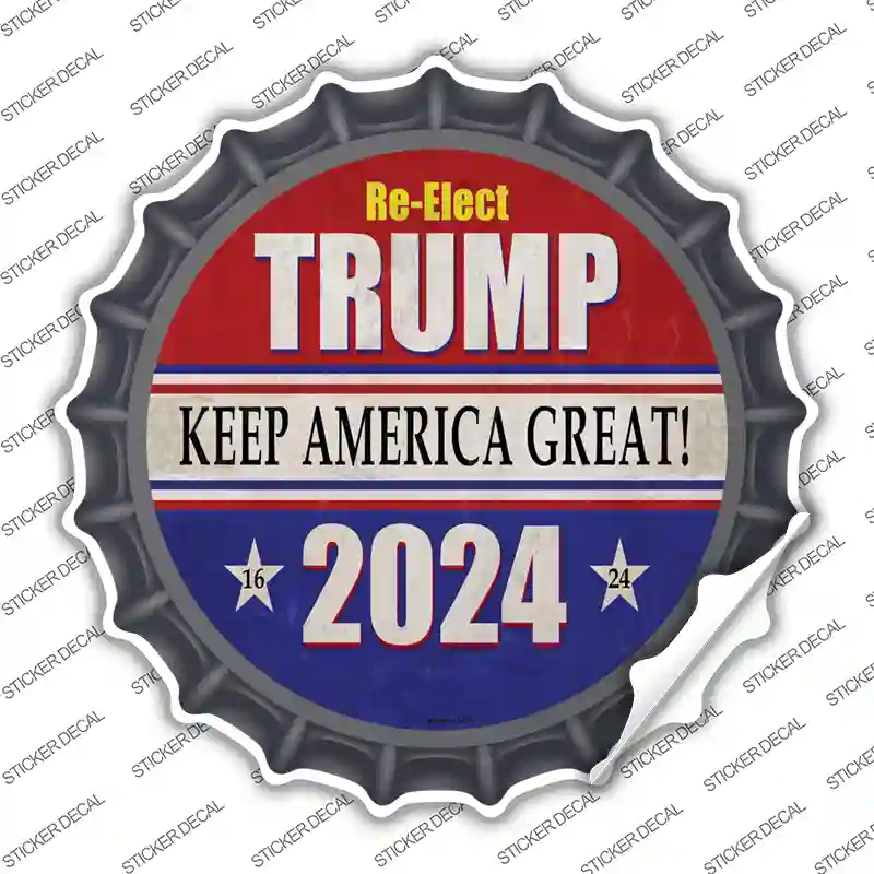 ReElect Trump 2024 Novelty Bottle Cap Sticker Decal