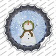 Let It Snow Snowman Novelty Bottle Cap Sticker Decal