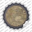 United States Map Novelty Bottle Cap Sticker Decal