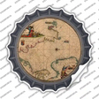 North Sea Map Novelty Bottle Cap Sticker Decal