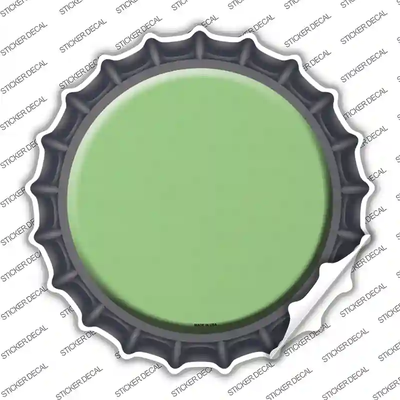 Lime Green Novelty Bottle Cap Sticker Decal