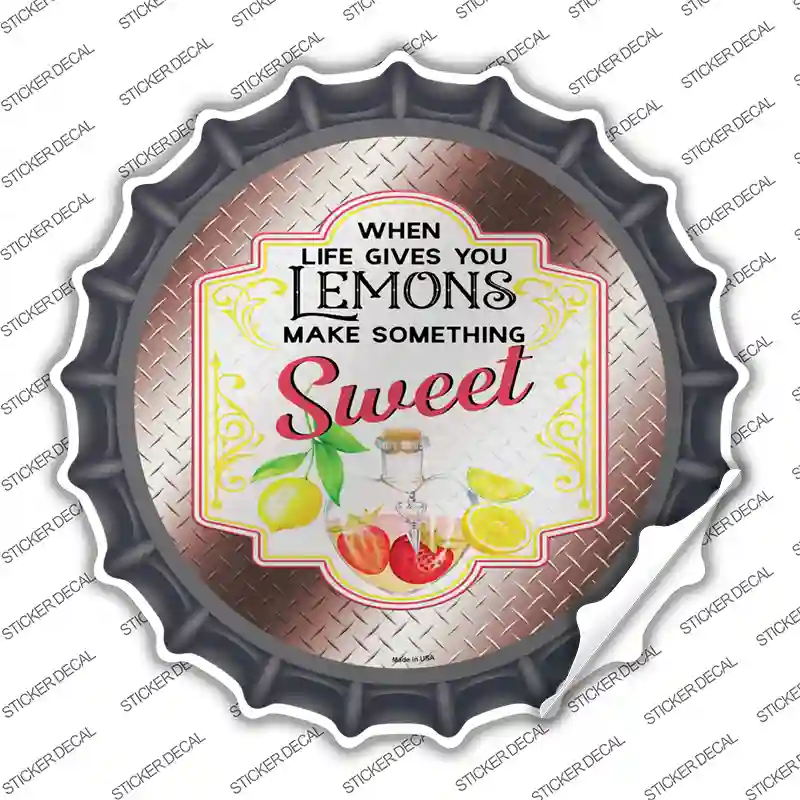 Make Something Sweet Burgundy Novelty Bottle Cap Sticker Decal