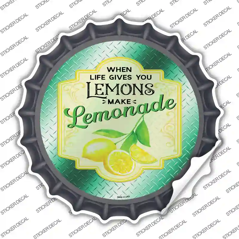 Make Lemonade Aqua Novelty Bottle Cap Sticker Decal