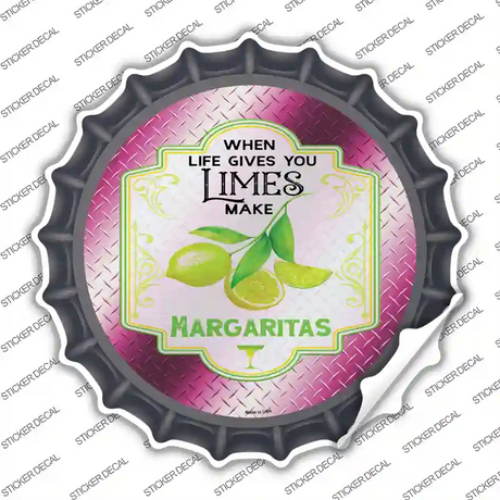 Make Margaritas Pink Novelty Bottle Cap Sticker Decal