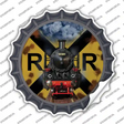 Railroad Crossing Train Novelty Bottle Cap Sticker Decal