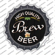 High Quality Brew Beer Novelty Bottle Cap Sticker Decal