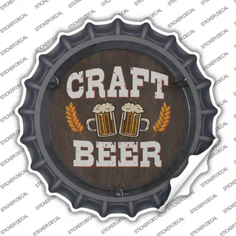 Craft Beer Novelty Bottle Cap Sticker Decal
