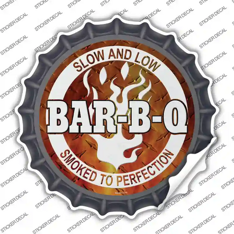 Slow And Low BBQ Novelty Bottle Cap Sticker Decal