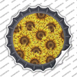 Sunflowers Filled Novelty Bottle Cap Sticker Decal