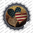 Stars Stripes Animal Print Hearts Novelty Bottle Cap Sticker Decal