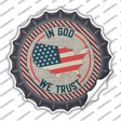 In God We Trust USA Stripes Novelty Bottle Cap Sticker Decal