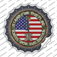 Camo Stand For Flag Novelty Bottle Cap Sticker Decal