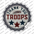 Thank You Troops Stars Novelty Bottle Cap Sticker Decal