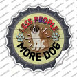 Less People More Dog Novelty Bottle Cap Sticker Decal