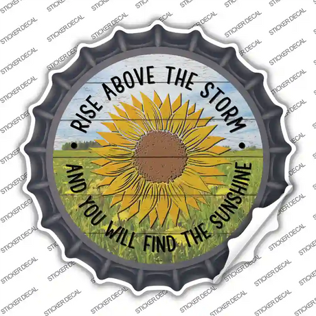 Rise Above The Storm Novelty Bottle Cap Sticker Decal