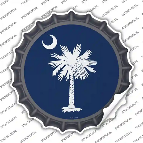 South Carolina Flag Novelty Bottle Cap Sticker Decal