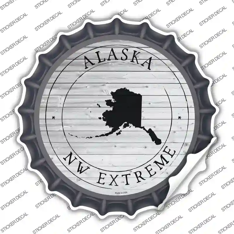 Alaska NW Extreme Novelty Bottle Cap Sticker Decal