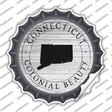 Connecticut Colonial Beauty Novelty Bottle Cap Sticker Decal