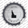 Idaho Gem State Novelty Bottle Cap Sticker Decal