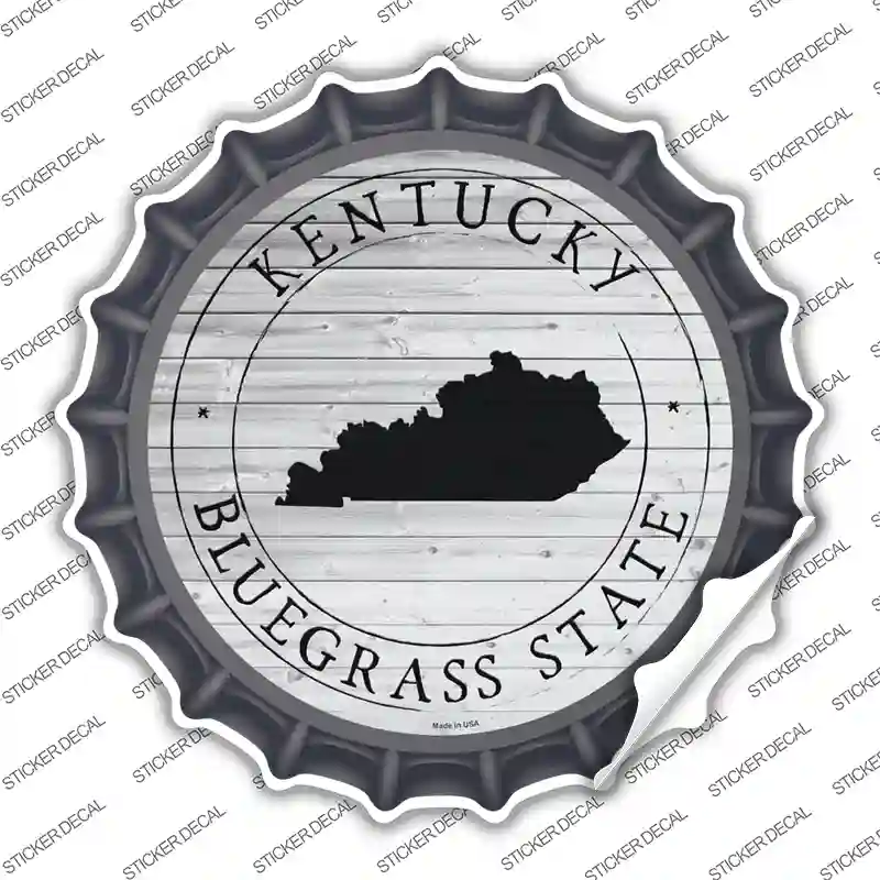 Kentucky Bluegrass State Novelty Bottle Cap Sticker Decal