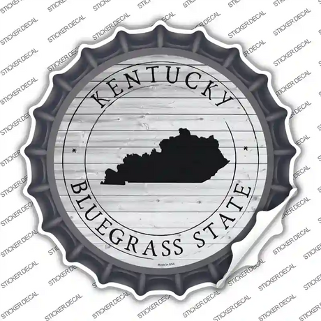 Kentucky Bluegrass State Novelty Bottle Cap Sticker Decal