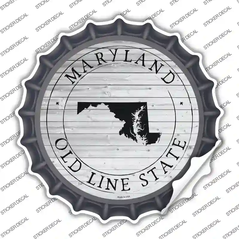 Maryland Old Line State Novelty Bottle Cap Sticker Decal