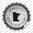 Minnesota North Star State Novelty Bottle Cap Sticker Decal
