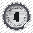 Mississippi Magnolia State Novelty Bottle Cap Sticker Decal