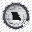 Missouri Show Me State Novelty Bottle Cap Sticker Decal