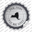 New York Big Apple Novelty Bottle Cap Sticker Decal