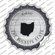 Ohio Buckeye State Novelty Bottle Cap Sticker Decal
