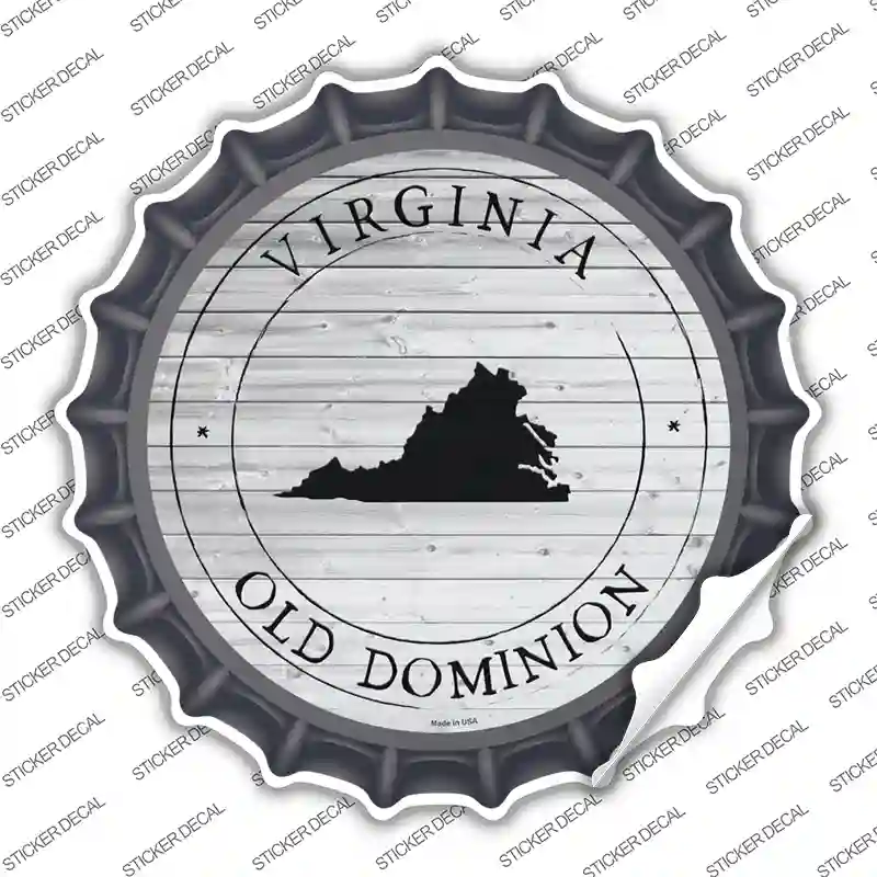 Virginia Old Dominion Novelty Bottle Cap Sticker Decal