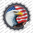 Eagle|American Flag Novelty Bottle Cap Sticker Decal
