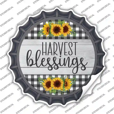 Harvest Blessings Novelty Bottle Cap Sticker Decal