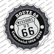 Missouri Route 66 Centennial Novelty Bottle Cap Sticker Decal