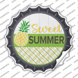 Sweet Summer Pineapple Novelty Bottle Cap Sticker Decal