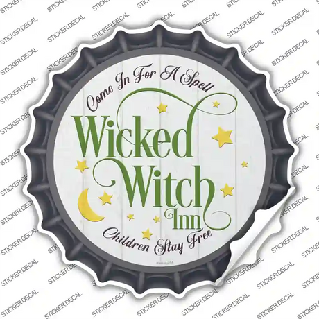 Wicked Witch Inn Novelty Bottle Cap Sticker Decal