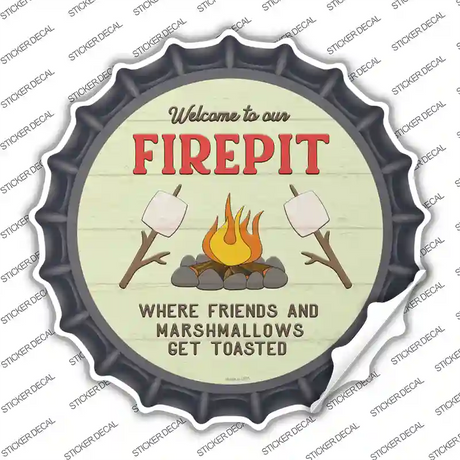 Welcome to our Firepit Novelty Bottle Cap Sticker Decal