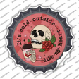 Cold Outside Like My Heart Novelty Bottle Cap Sticker Decal